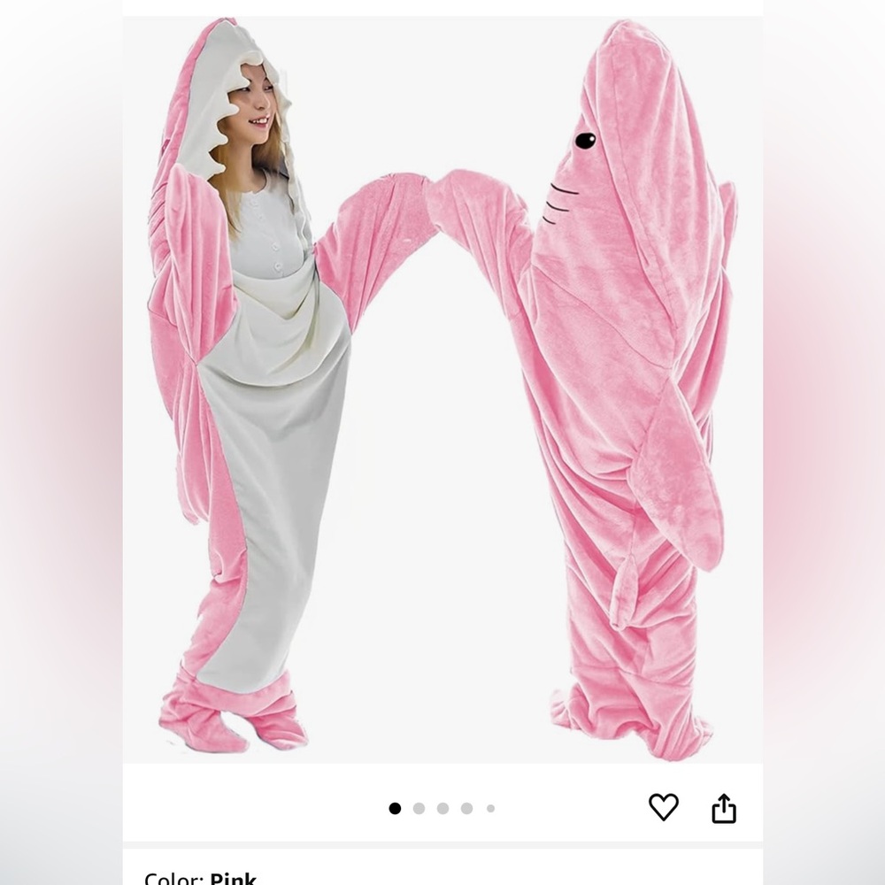 Shark Blanket onsie Wearable Hoodie Cartoon Animals sleeping bag